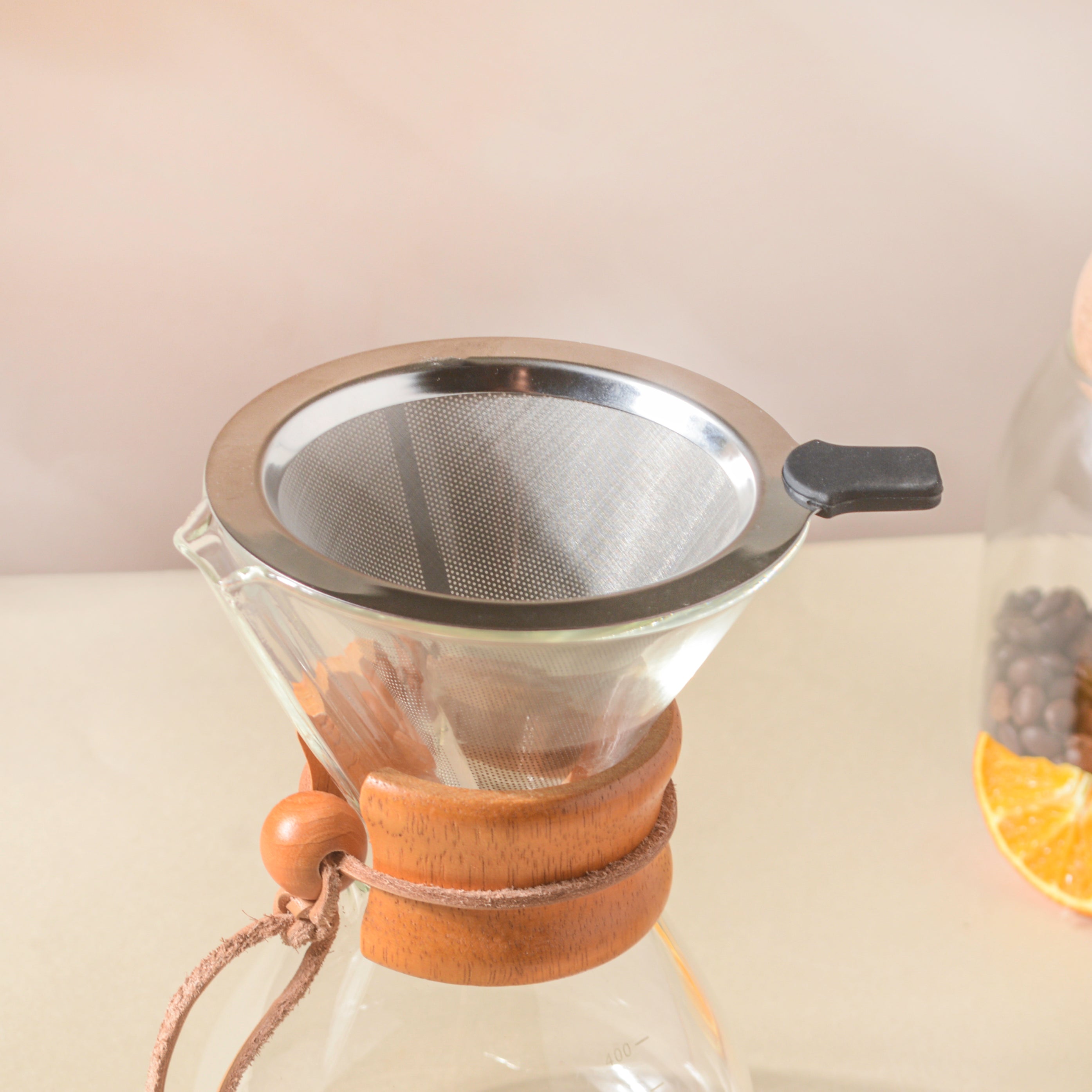 Manual Drip Coffee Maker With Borosilicate Glass Carafe