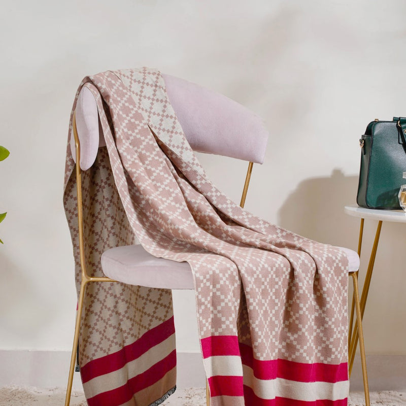 Ribbed And Striped Scarf  For Women