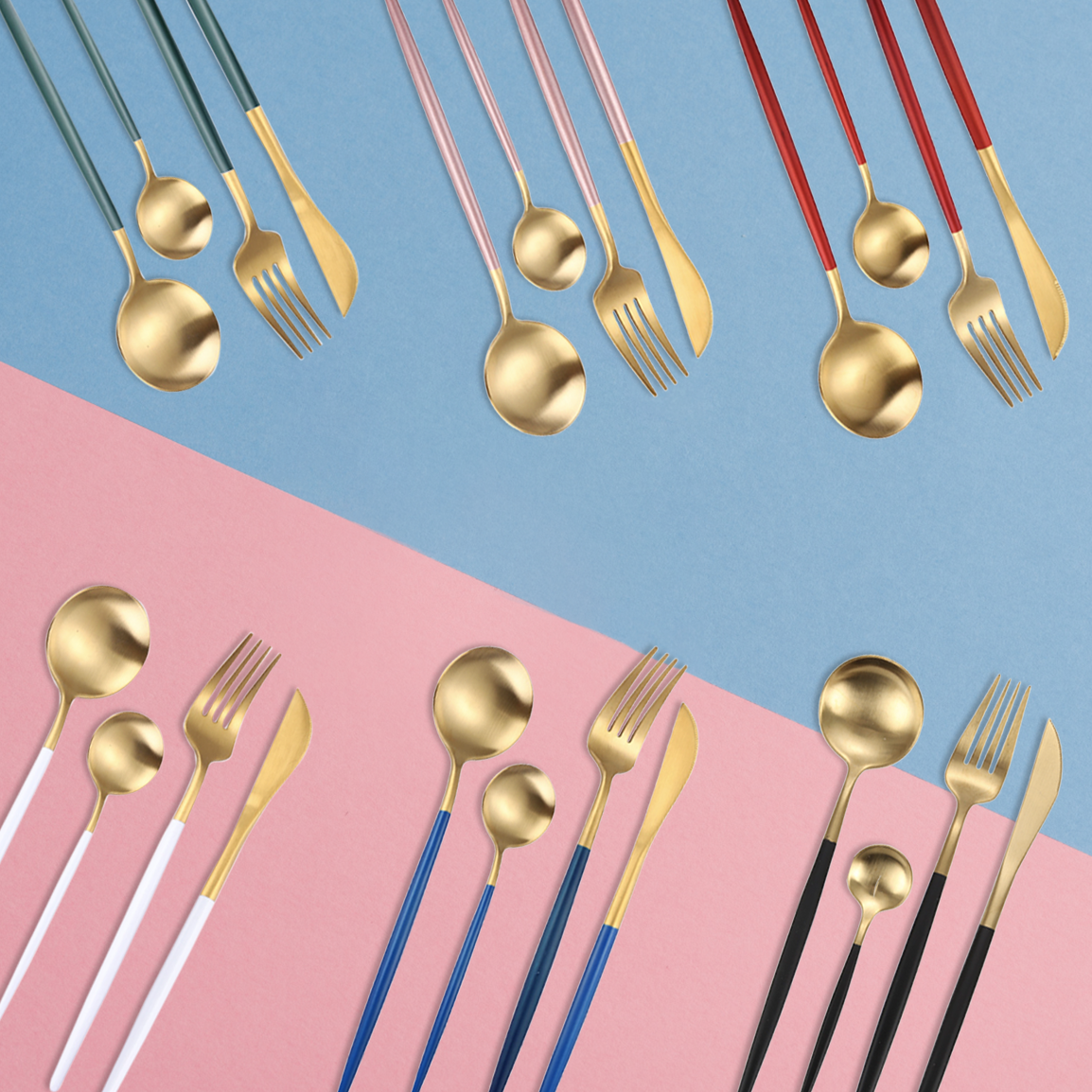 Buy the best golden flatware set online Nestasia