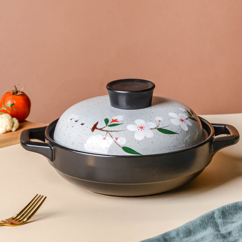 Sakura Shallow Cooking Pot Grey - Cooking Pot