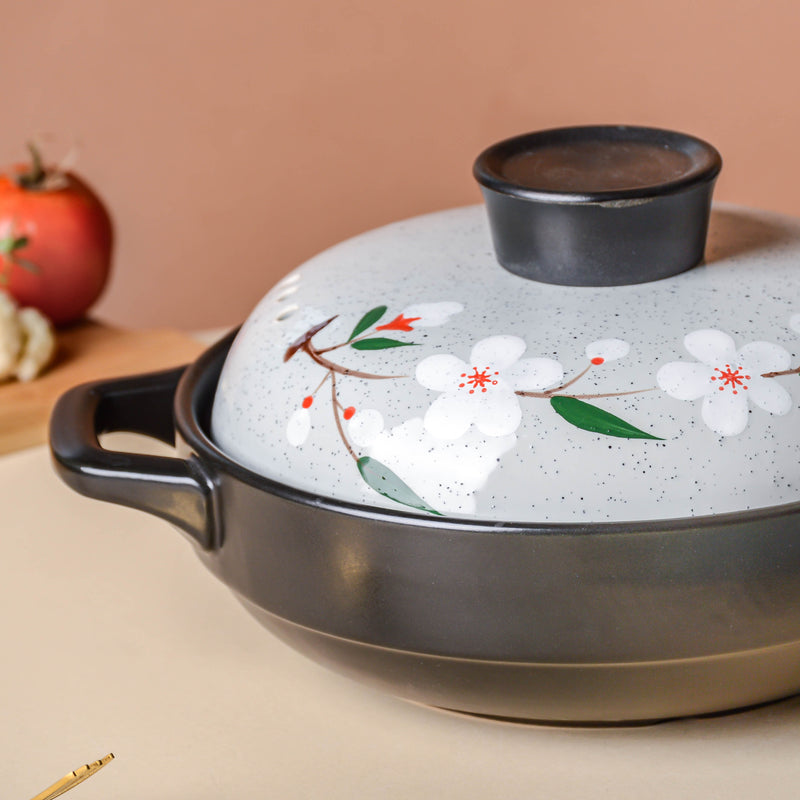 Sakura Shallow Cooking Pot Grey - Cooking Pot