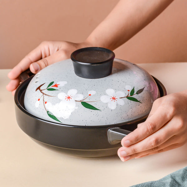 Sakura Shallow Cooking Pot Grey - Cooking Pot