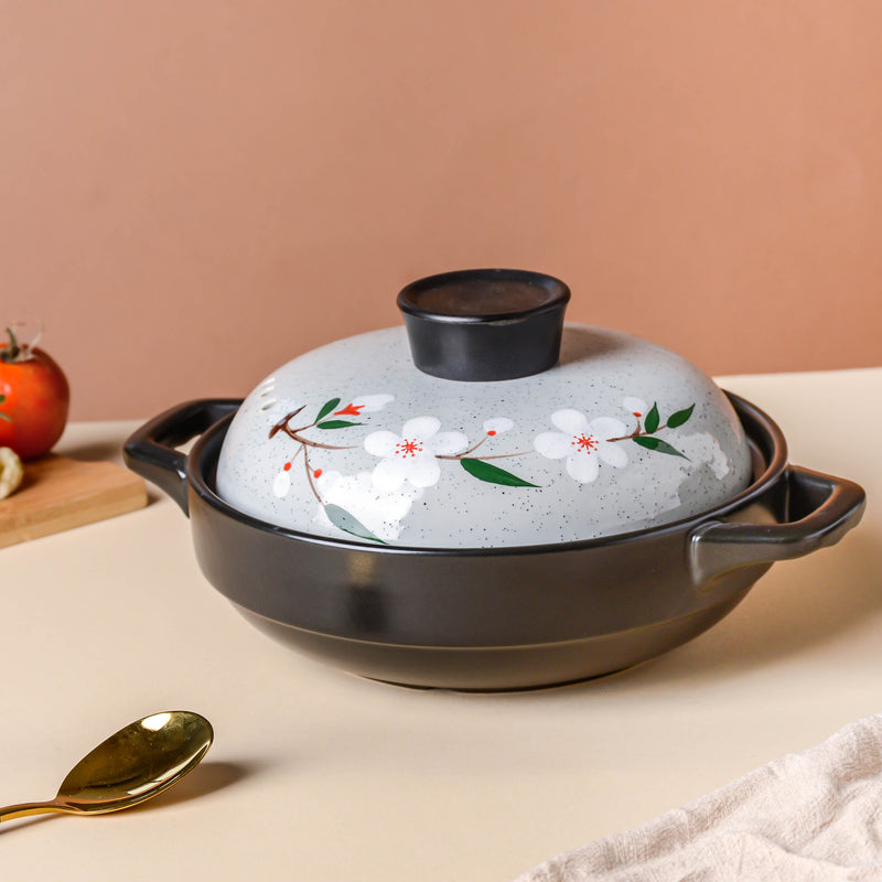 Sakura Shallow Cooking Pot Grey - Cooking Pot