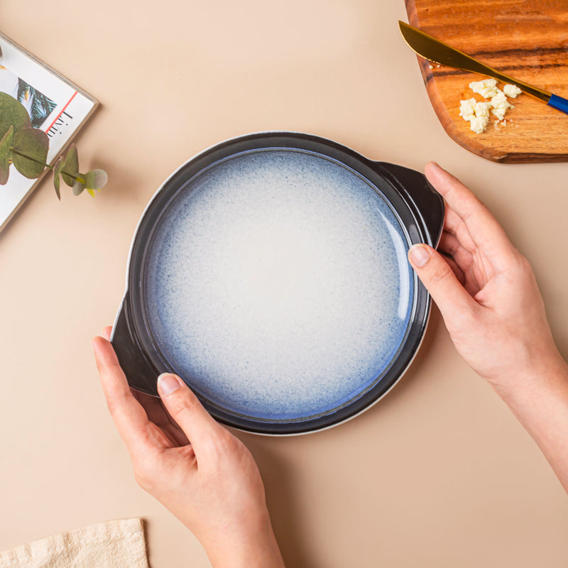Ombre Blue and White Baking Plate 7.5 Inch - Baking Tray