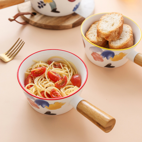 Soup Bowl with Handle - Soup bowls, serving bowls, noodle bowl, snack bowl, popcorn bowls | Bowls for dining & home decor