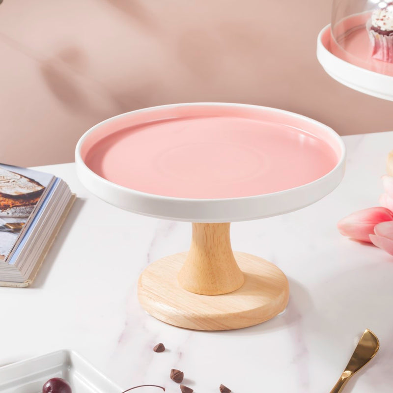 Cake Stand Pink 7.5 Inch