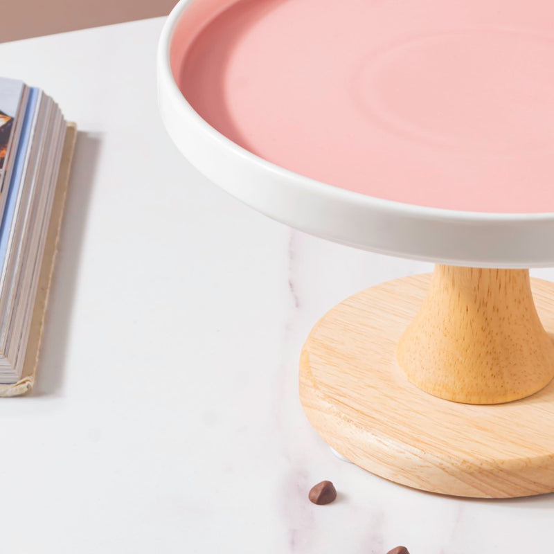 Cake Stand Pink 7.5 Inch