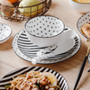 Polka Dots Deep Plate - Serving plate, pasta plate, lunch plate, deep plate | Plates for dining table & home decor