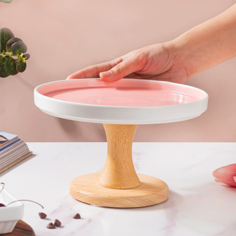 Cake Stand Pink 7.5 Inch