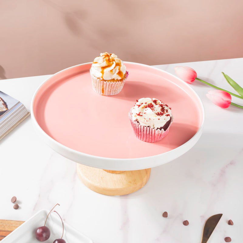 Cake Stand Pink 9.5 Inch