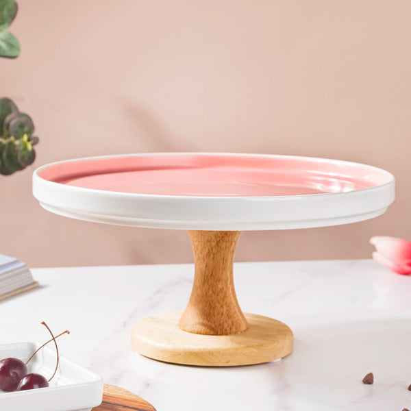 Cake Stand Pink 9.5 Inch