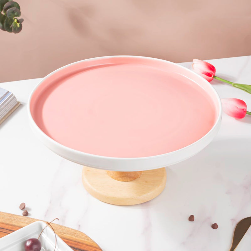 Cake Stand Pink 9.5 Inch