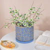 Gold and Blue Pot Large - Indoor planters and flower pots | Home decor items