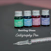 Galaxia Starry Glass Dip Pen With 4 Ink Bottles