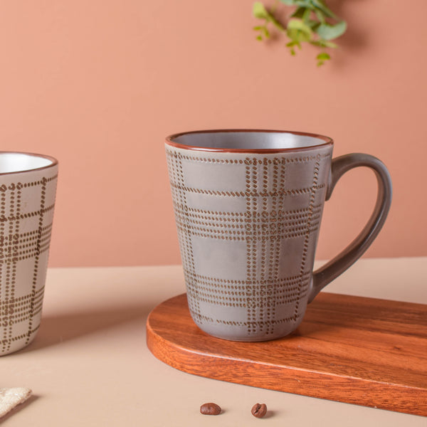 Checkered Formal Coffee Mug- Mug for coffee, tea mug, cappuccino mug | Cups and Mugs for Coffee Table & Home Decor