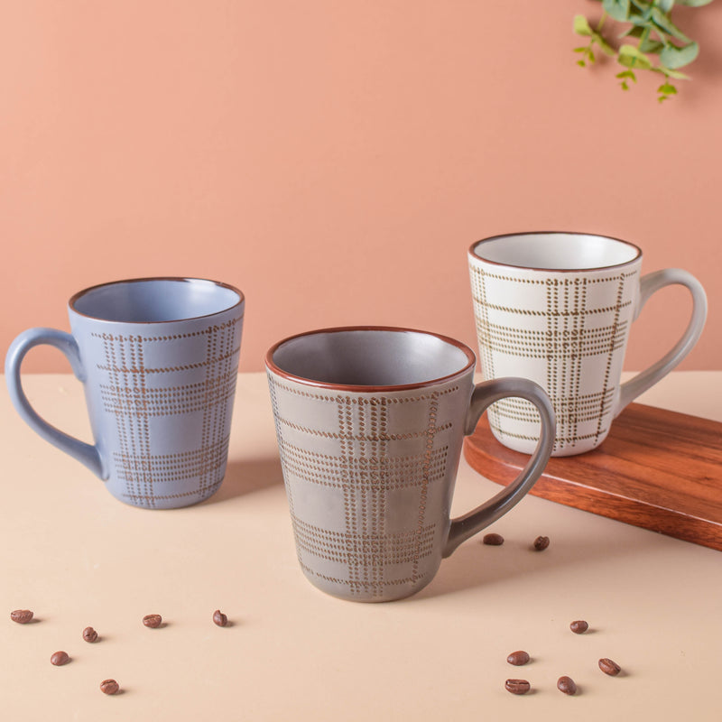 Checkered Formal Coffee Mug- Mug for coffee, tea mug, cappuccino mug | Cups and Mugs for Coffee Table & Home Decor