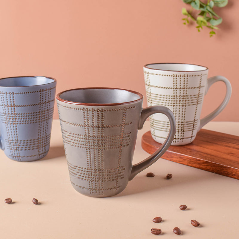 Checkered Formal Coffee Mug- Mug for coffee, tea mug, cappuccino mug | Cups and Mugs for Coffee Table & Home Decor