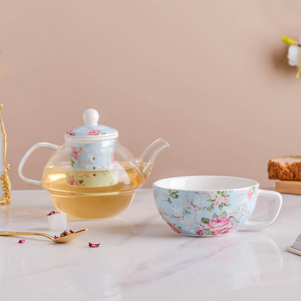 JARDIN Me-Time Teapot Cup Set - Tea cup set, tea set, teapot set | Tea set for Dining Table & Home Decor