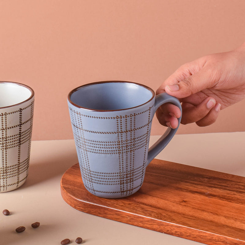 Checkered Formal Coffee Mug- Mug for coffee, tea mug, cappuccino mug | Cups and Mugs for Coffee Table & Home Decor