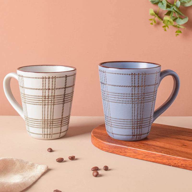 Checkered Formal Coffee Mug- Mug for coffee, tea mug, cappuccino mug | Cups and Mugs for Coffee Table & Home Decor