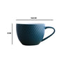 MAGNIFIQUE textured mug with coaster - Green- Mug for coffee, tea mug, cappuccino mug | Cups and Mugs for Coffee Table & Home Decor