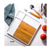 MAGNIFIQUE square wood and ceramic cheese plate board - Cheese platter, serving platter, food platters | Plates for dining & home decor
