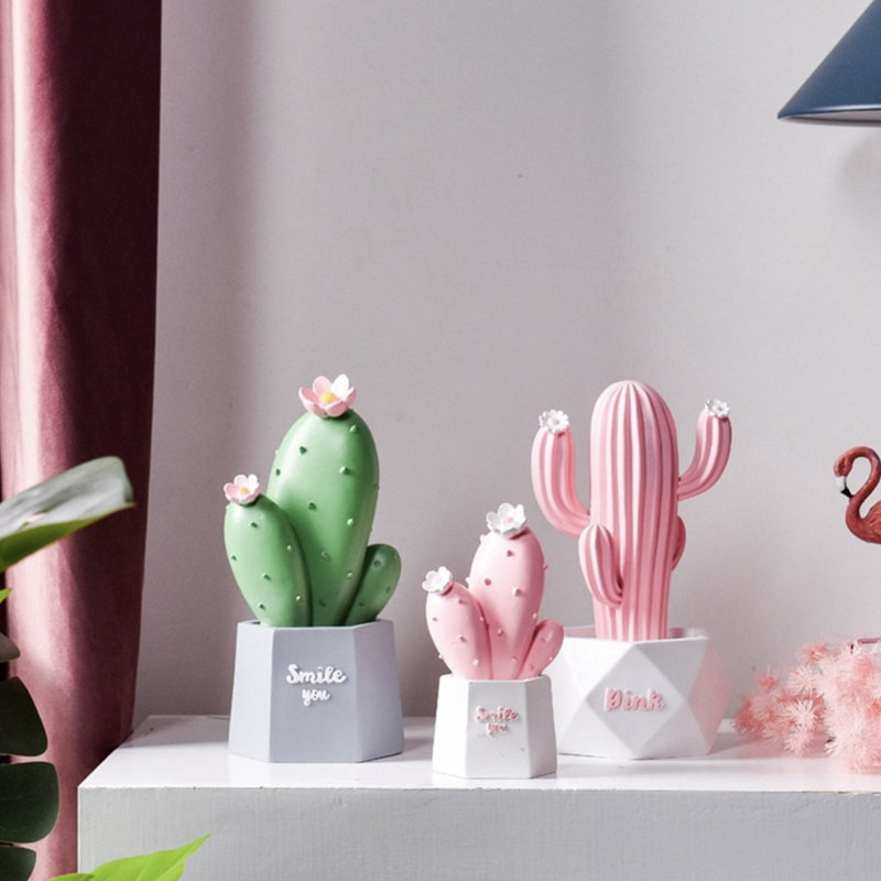 Cactus Statue Green Small - Showpiece | Home decor item | Room decoration item