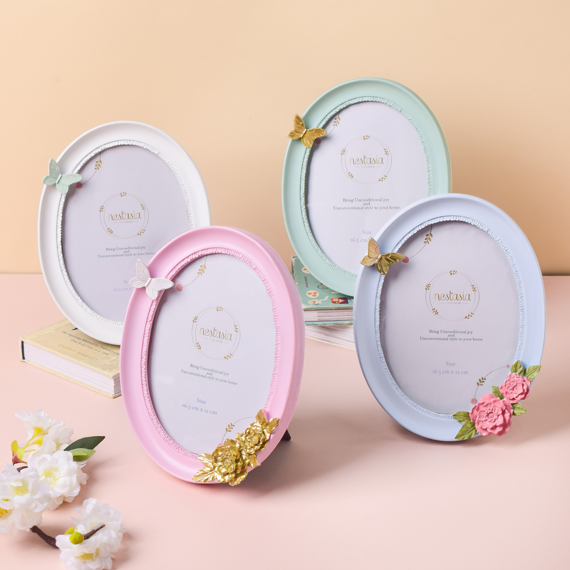 Rosette Pastel Pink Photo Frame - Picture frames and photo frames online | Home decor online