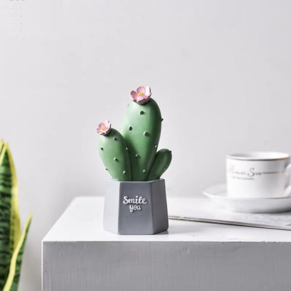 Cactus Statue Green Small - Showpiece | Home decor item | Room decoration item