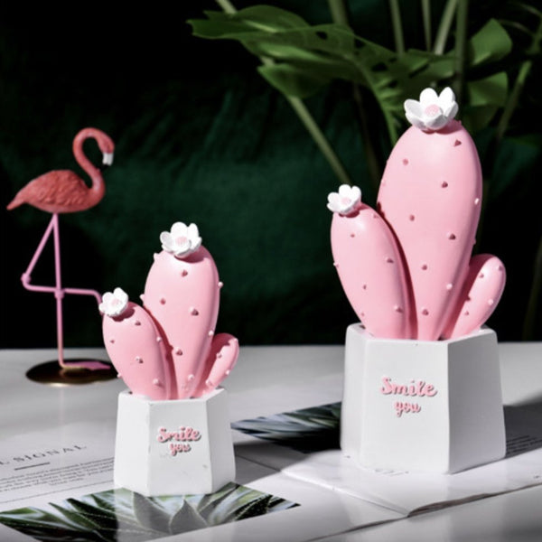 Cactus Display Pink Large - Showpiece | Home decor item | Room decoration item
