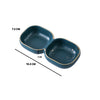 CARA 2 part bowl - midnight green - Bowl, ceramic bowl, dip bowls, chutney bowl, dip bowls ceramic | Bowls for dining table & home decor 