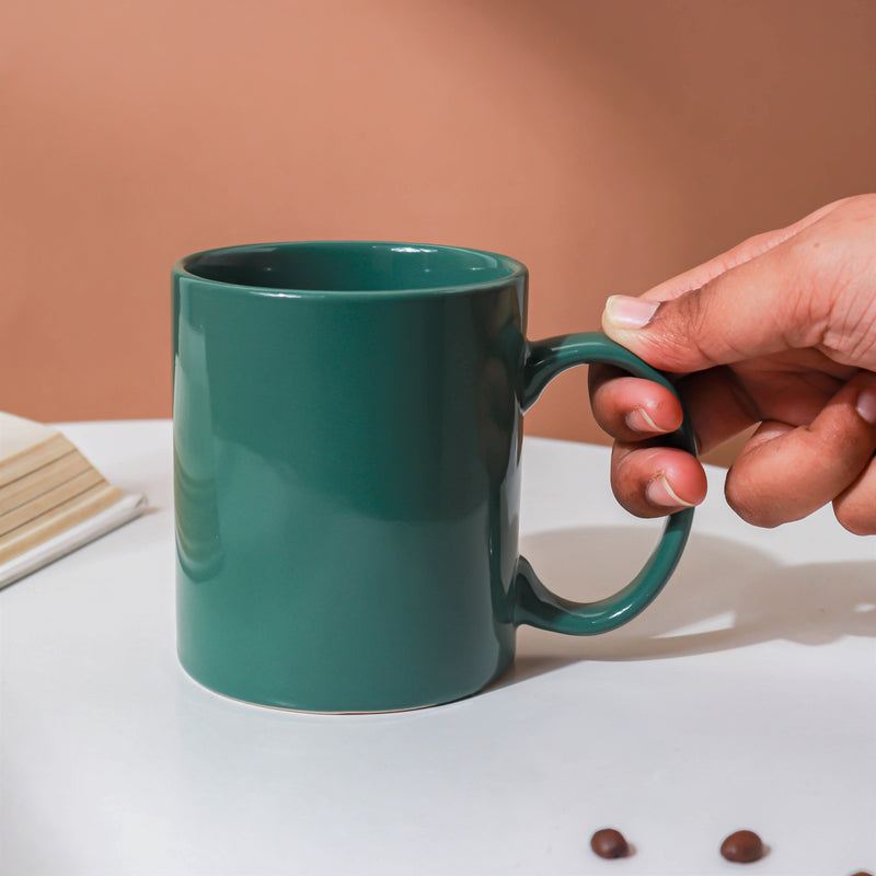 Ceramic Green Coffee Mug- Mug for coffee, tea mug, cappuccino mug | Cups and Mugs for Coffee Table & Home Decor