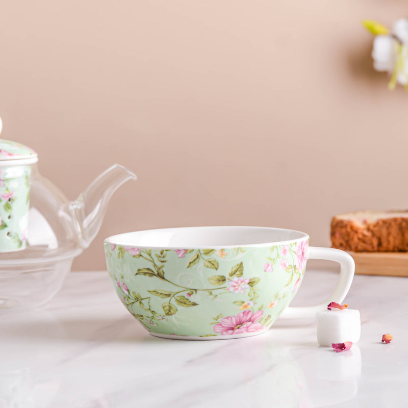 JARDIN Me-Time Teapot Cup Set - Tea cup set, tea set, teapot set | Tea set for Dining Table & Home Decor