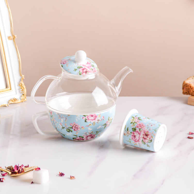 JARDIN Me-Time Teapot Cup Set - Tea cup set, tea set, teapot set | Tea set for Dining Table & Home Decor