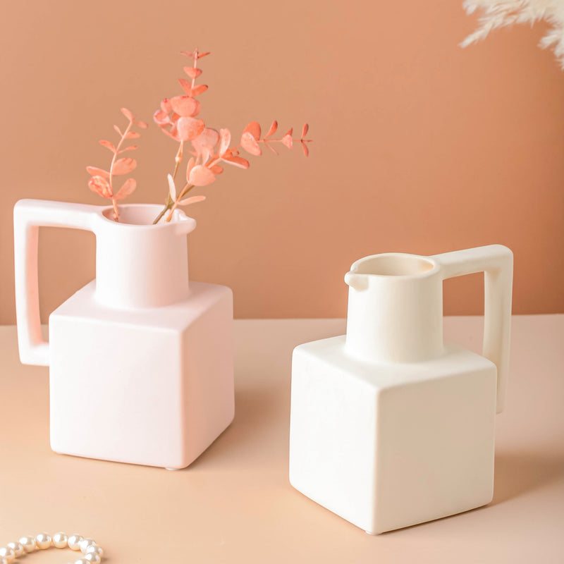 Clay Vase - Flower vase for home decor, office and gifting | Home decoration items