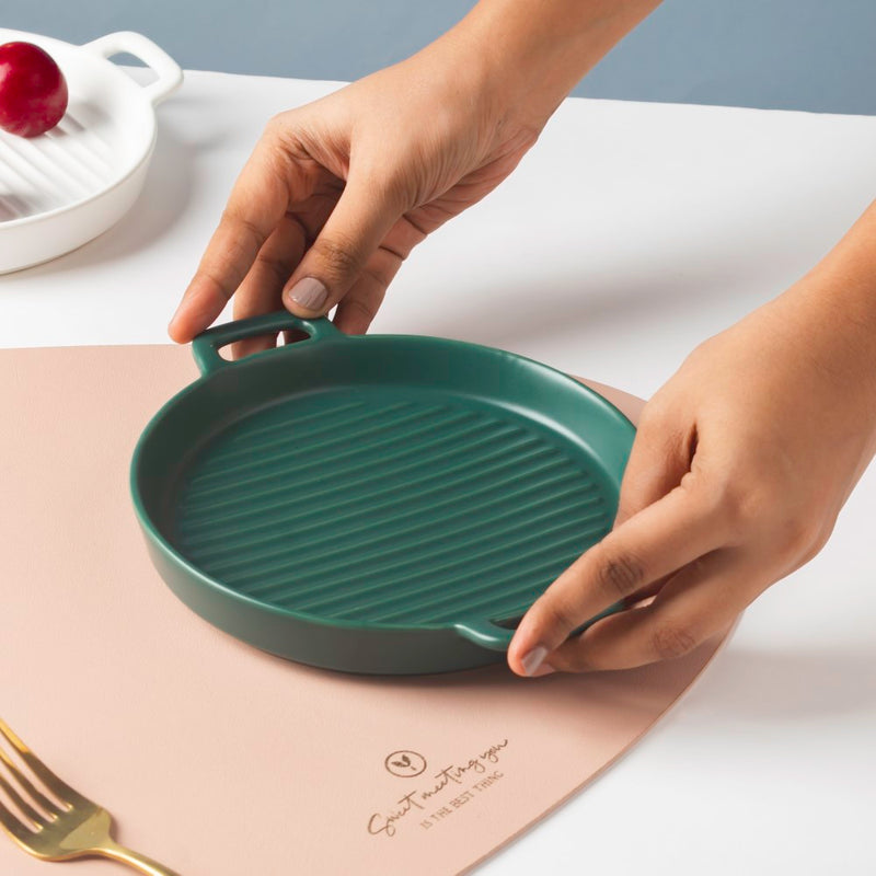 Green Oven Plate Small