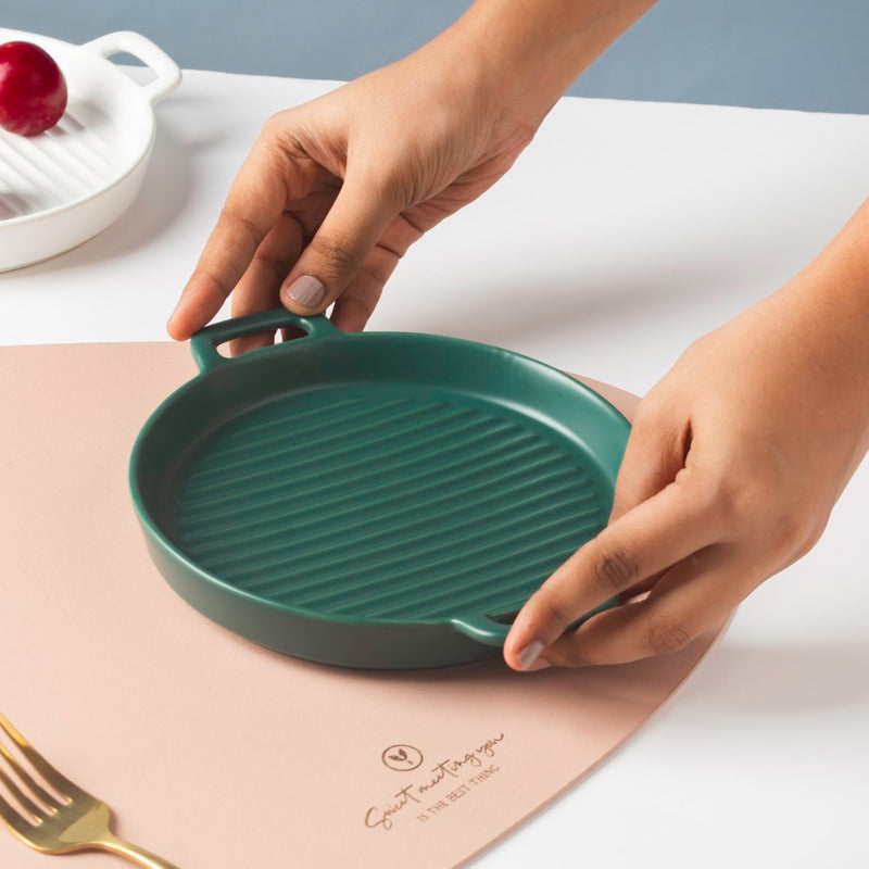 Green Oven Plate Small