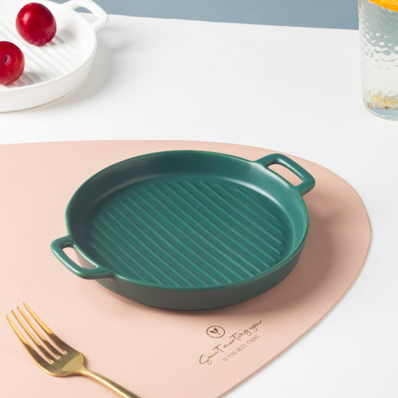 Green Oven Plate Small