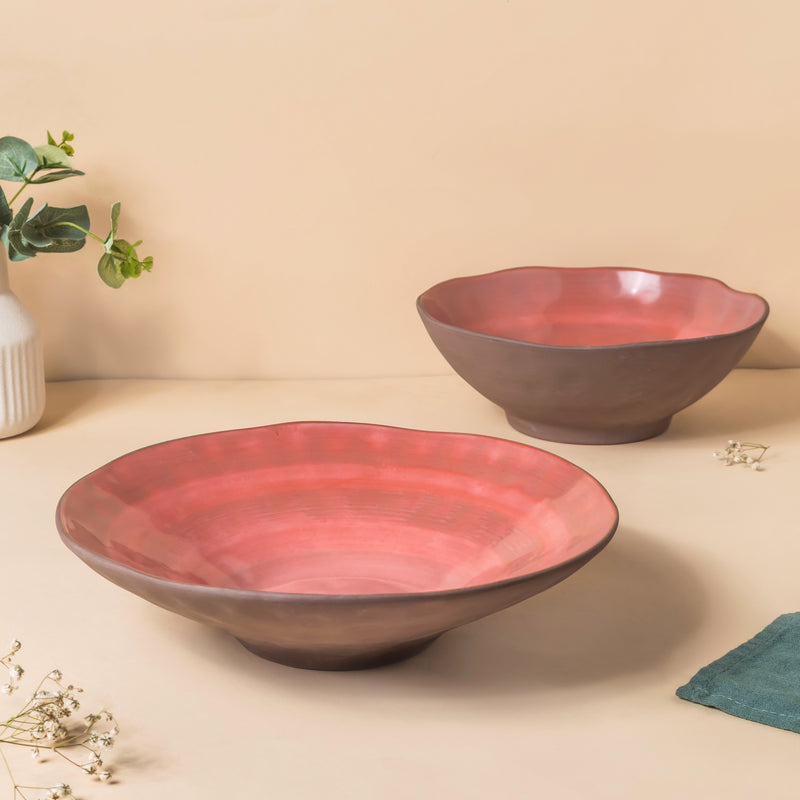 Rustic Large Serving Bowl 9.5 Inch 800 ml - Bowl, ceramic bowl, serving bowls, noodle bowl, salad bowls, bowl for snacks, large serving bowl | Bowls for dining table & home decor