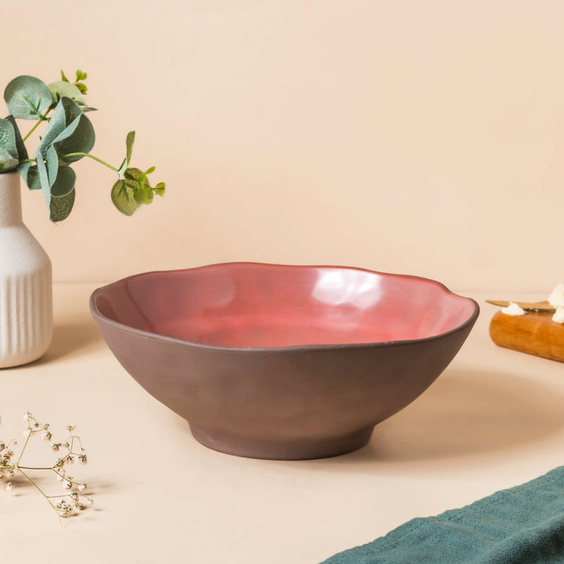 Rustic Small Serving Bowl 8 Inch 700 ml - Bowl, ceramic bowl, serving bowls, noodle bowl, salad bowls, bowl for snacks, large serving bowl | Bowls for dining table & home decor