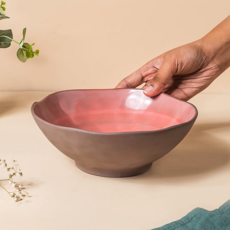 Rustic Small Serving Bowl 8 Inch 700 ml - Bowl, ceramic bowl, serving bowls, noodle bowl, salad bowls, bowl for snacks, large serving bowl | Bowls for dining table & home decor