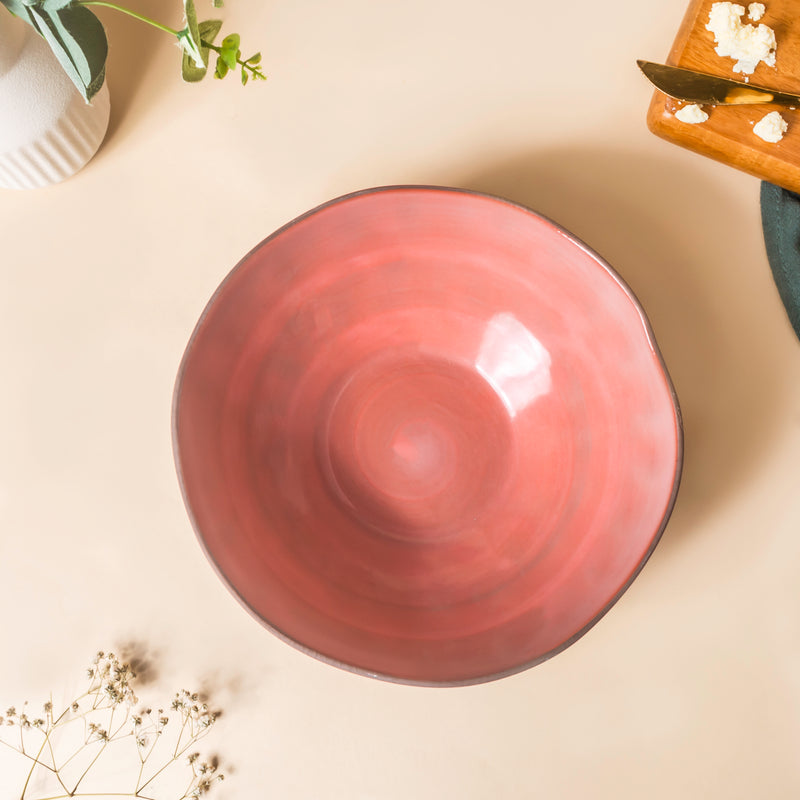 Rustic Small Serving Bowl 8 Inch 700 ml - Bowl, ceramic bowl, serving bowls, noodle bowl, salad bowls, bowl for snacks, large serving bowl | Bowls for dining table & home decor