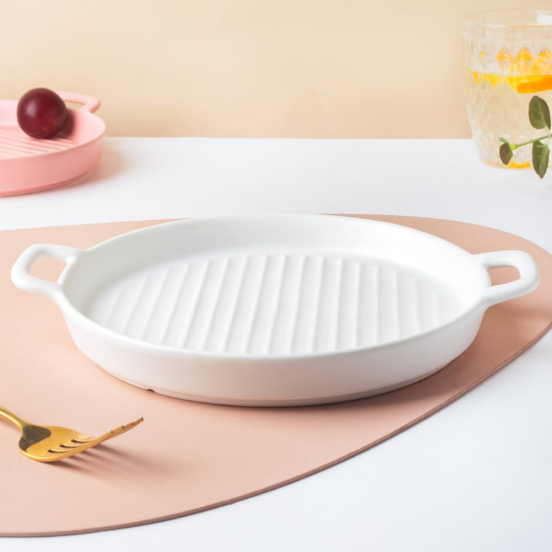 White Oven Plate Large