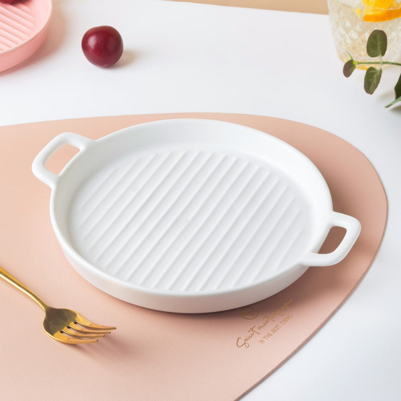 White Oven Plate Large