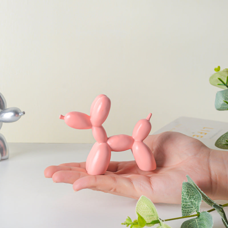Balloon Dog Resin Mini Showpiece Pink - Showpiece | Home decor item | Room decoration item