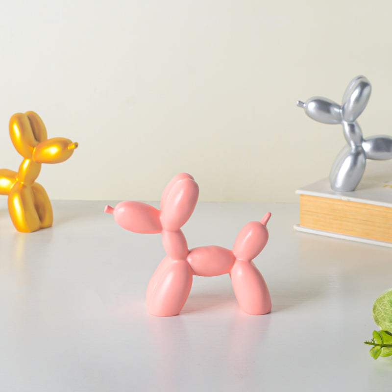 Balloon Dog Resin Mini Showpiece Pink - Showpiece | Home decor item | Room decoration item