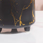 Halcyon Gold Black Marble Ceramic Planter With Legs Large - Indoor planters and flower pots | Home decor items