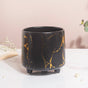 Halcyon Gold Black Marble Ceramic Planter With Legs Large - Indoor planters and flower pots | Home decor items