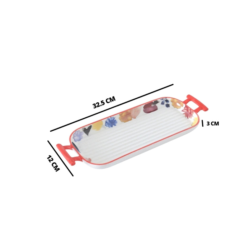 Floral Baking Dish Long - Baking Tray
