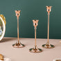 Glossy Gold Candle Stand - Candle stand | Home decor